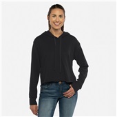 Next Level Laguna Sueded Raw Edge Crop Hoodie 9384