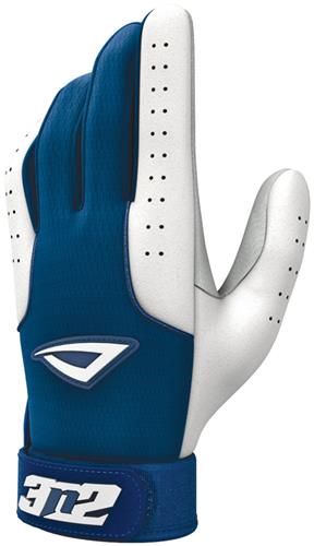 3n2 Sheepskin Leather Pro Bat Gloves Navy/White