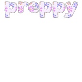 Epic Ladies So Preppy Cute Flowers Quilted Doodle V-Neck Graphic T-Shirts