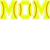 Epic Ladies MOM Softball Font Sports Fan V-Neck Graphic T-Shirts