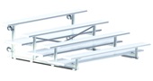 4 Row 7.5' Bleacher Double Foot Plank Tip & Roll BLDP-475TRG