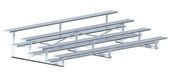 4 Row 15' Bleacher Standard Single Foot Plank - Aluminum BLCH-4AL