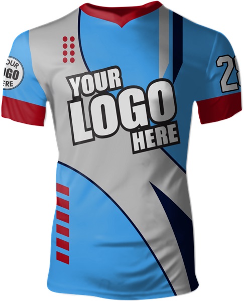 Custom Sublimated V-Neck Jersey - Unisex "Striker" Cool Performance Tee ...