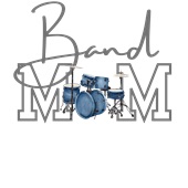 Epic Adult/Youth Band MOM Blue Drums Music Symphony Club Cotton Graphic T-Shirts