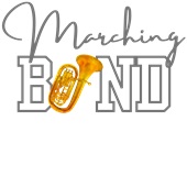 Epic Ladies Marching Band Baritone Horn Tuba Brass V-Neck Graphic T-Shirts