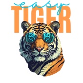 Epic Ladies Easy Tiger V-Neck Graphic T-Shirts