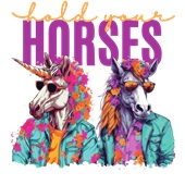 Epic Ladies Hold Your Horses Unicorn V-Neck Graphic T-Shirts