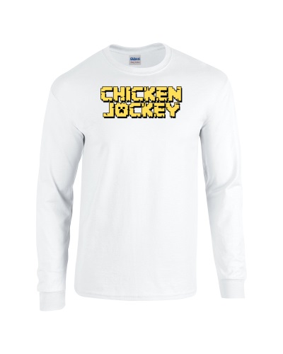 E237381 Epic Chicken Jockey Funny Zombie Game Movie Long Sleeve