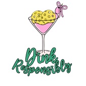 Epic Ladies Dink Responsibly Pickleball Martini Bow V-Neck Graphic T-Shirts