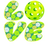 Epic Ladies LOVE Pickleball Dink Paddle Game V-Neck Graphic T-Shirts