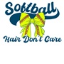 Epic Adult/Youth Softball Hair Don't Care Bow Cotton Graphic T-Shirts