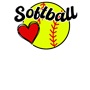 Epic Adult/Youth Softball Love Heart Cotton Graphic T-Shirts