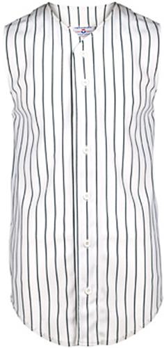 Teamwork Baseline Pinstripe Poly Sleeveless Jersey. Decorated in seven days or less.