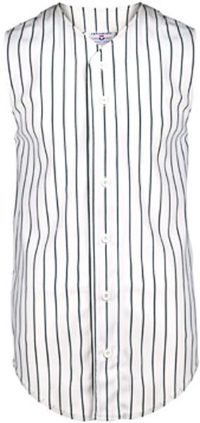 Teamwork Baseline Pinstripe Poly Sleeveless Jersey. Decorated in seven days or less.