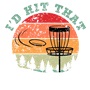 Epic Ladies I'd Hit That Disc Golf Distressed V-Neck Graphic T-Shirts