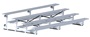 4 Row 15' Bleacher Single Foot Plank Tip & Roll BLCH-4TRG