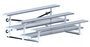 3 Row 7.5' Bleacher Double Foot Plank Tip & Roll BLDP-375TRG