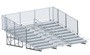 10 Row 21' Bleacher Double Foot Plank with Guard Rail & Aisle - Enclosed BLCH-1021ASGR