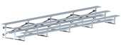 3 Row 27' Bleacher Single Foot Plank Tip & Roll BLCH-327TRG
