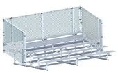 5 Row 15' Bleacher Single Foot Plank Chain Link Rail - Enclosed BLCH-5C 5 Row 15' Bleacher Single Foot Plank Chain Link Rail - Enclosed BLCH-5C