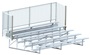 5 Row 15' Bleacher Single Foot Plank Guard Rail - Enclosed BLCH-5GR