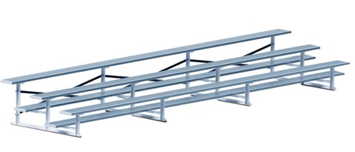 3 Row 21 FT Bleacher Standard Single Foot Plank - All Aluminum BLCH-321AL