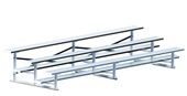 3 Row 15 FT Bleacher Standard Single Foot Plank - Aluminum/Steel Under Structure BLCH-3