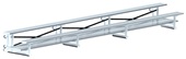 2 Row 21 FT Bleacher Preferred Double Foot Plank Tip & Roll BLDP-221TRG