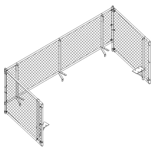 5 Row 15 FT Universal Chain Link Enclosure BLCH5CUE15