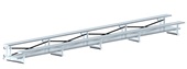 2 Row 27' Bleacher Preferred Double Foot Plank Tip & Roll BLDP-227TRG