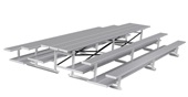 3 Row 15' Bleacher Preferred Double Foot Plank Back-To-Back BTDP-3
