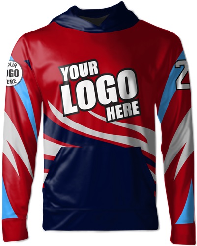 Sublimated Fleece-Lined Hoodie - "Fire" Custom Team Gear. Free shipping.  Some exclusions apply.