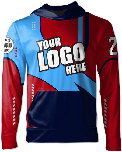 Sublimated Fleece-Lined Hoodie - "Striker" Custom Team Gear. Free shipping.  Some exclusions apply.