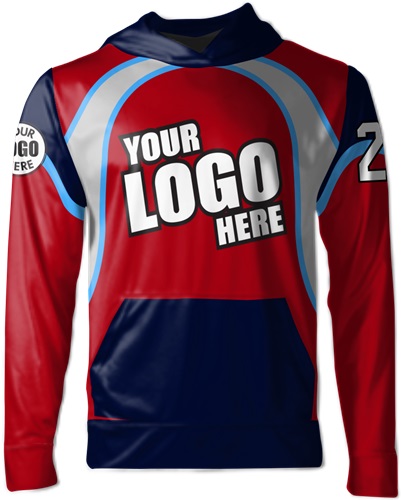 Sublimated Fleece-Lined Hoodie - "Swoop" Custom Team Gear. Free shipping.  Some exclusions apply.
