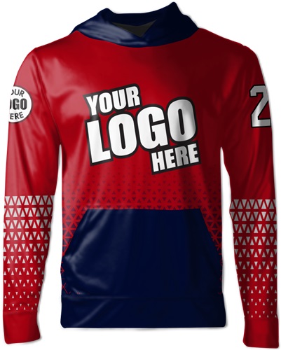 Sublimated Fleece-Lined Hoodie - "Triangles" Custom Team Gear. Free shipping.  Some exclusions apply.
