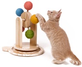 The Complete Interactive Play Center Pinewood Ferris Wheel Cat Toy S1602