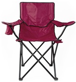Folding Outdoor Beach Camp Bag Chair with Cup Holder, Outdoor Arm Chair (MAROON)