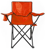 Folding Outdoor Beach Camp Bag Chair with Cup Holder, Outdoor Arm Chair (ORANGE)