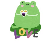 Epic Adult/Youth Pride Love Non Binary Frog Ally lgbtqia Cotton Graphic T-Shirts