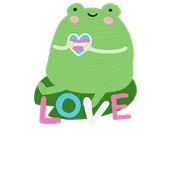 Epic Ladies Pride Trans Love Frog Ally LGBTQIA V-Neck Graphic T-Shirts