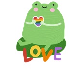 Epic Ladies Pride Gay Frog Love Ally LGBTQIA V-Neck Graphic T-Shirts