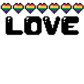 Epic Ladies Pride Pixel Craft Love Ally LGBTQIA V-Neck Graphic T-Shirts