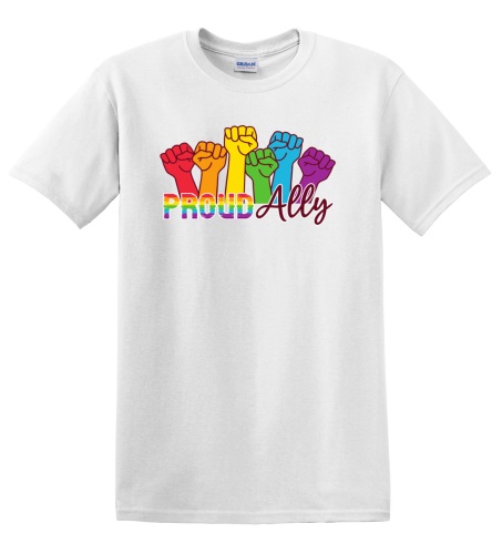 Epic Adult/Youth Pride Proud Ally Love Rainbow LGBTQIA Cotton Graphic T-Shirts. Free shipping.  Some exclusions apply.