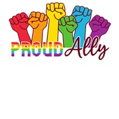 Epic Ladies Pride Proud Ally Love Rainbow LGBTQIA V-Neck Graphic T-Shirts