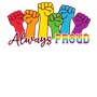 Epic Adult/Youth Pride Always Proud Love Rainbow LGBTQIA Cotton Graphic T-Shirts