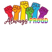 Epic Ladies Pride Always Proud Love Rainbow LGBTQIA V-Neck Graphic T-Shirts