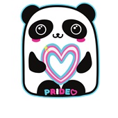 Epic Ladies Pride Trans Panda Love Rainbow LGBTQIA V-Neck Graphic T-Shirts