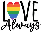 Epic Ladies Pride Love Always Rainbow LGBTQIA V-Neck Graphic T-Shirts