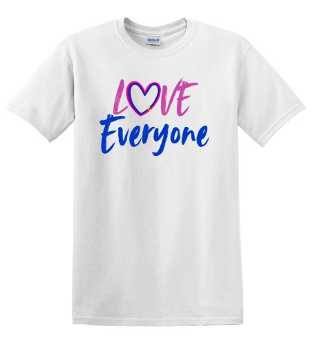Epic Adult/Youth Pride Love Everyone Bi Ally LGBTQIA Cotton Graphic T-Shirts. Free shipping.  Some exclusions apply.