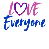 Epic Ladies Pride Love Everyone Bi Ally LGBTQIA V-Neck Graphic T-Shirts